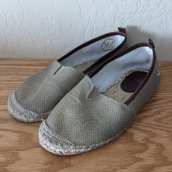 Michael by Michael Kors Espadrille Flats with Leather Trim - Picture 2 of 7